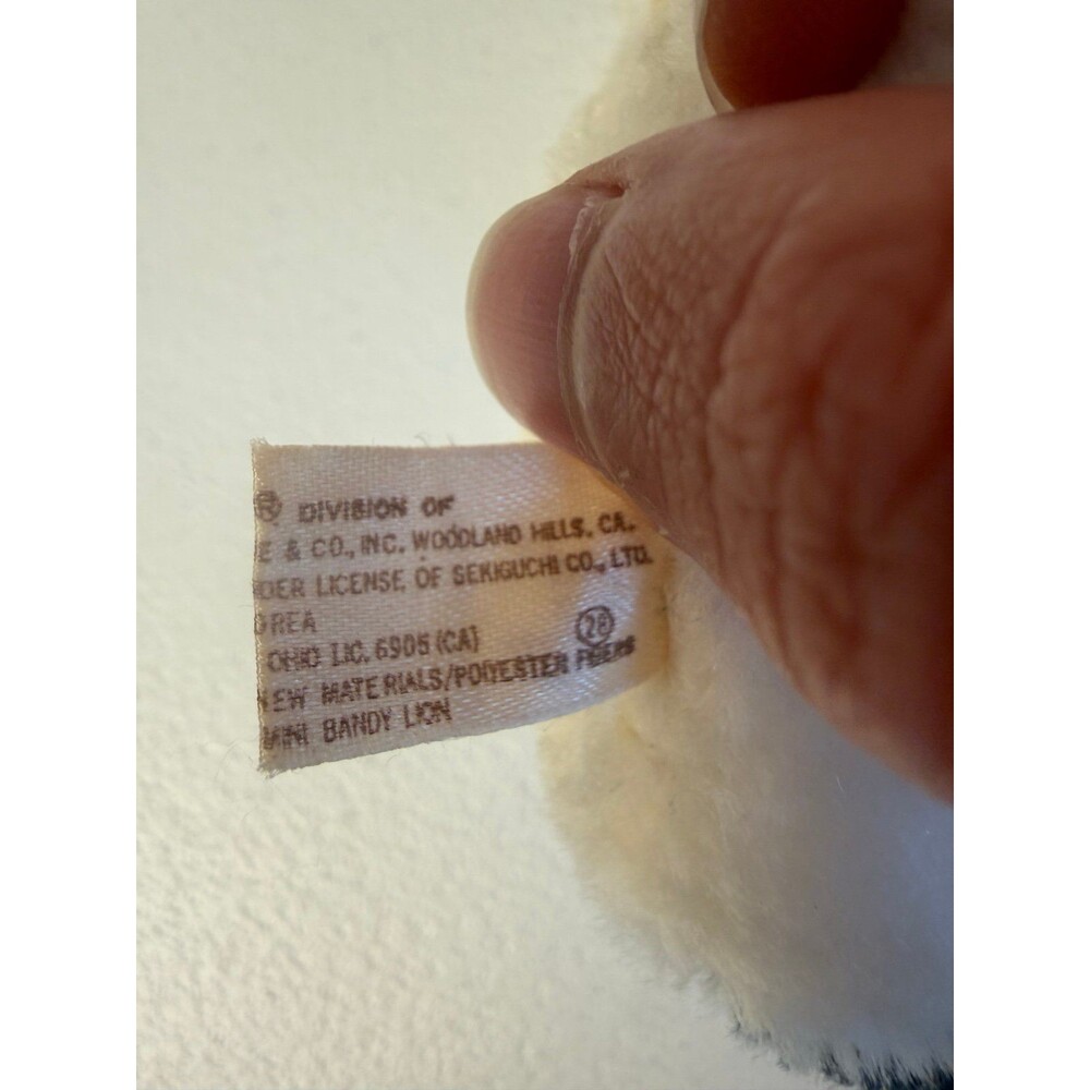 Bandy Lion Wallace Berrie Applause Vintage Plush 5” 1983 Original Tag Korea Rare - Picture 7 of 9